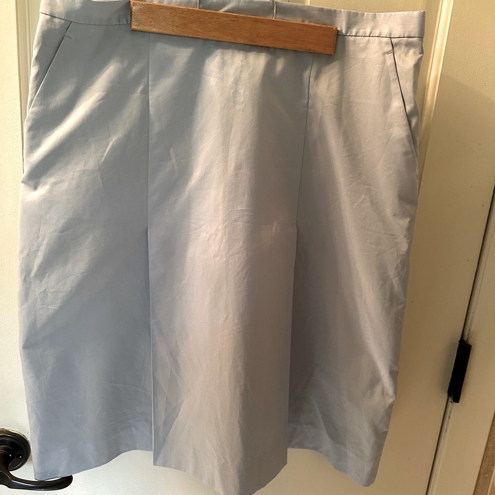 J. Crew Light Blue Skirt w/Pockets — NWT